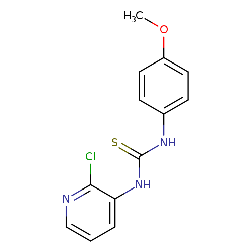 COc1ccc(cc1)NC(=S)Nc1cccnc1Cl