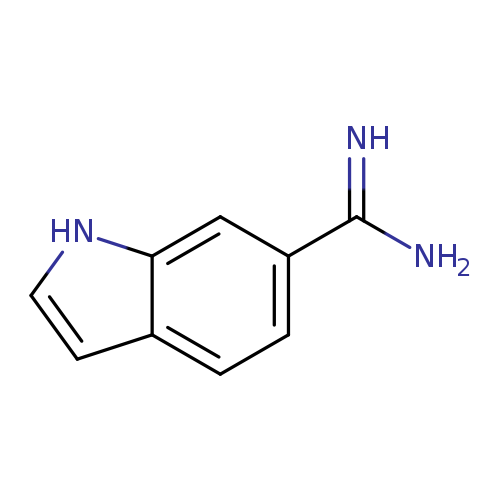 NC(=N)c1ccc2c(c1)[nH]cc2