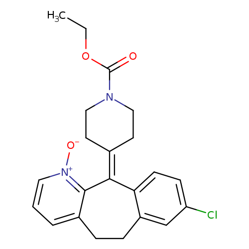 CCOC(=O)N1CCC(=C2c3ccc(cc3CCc3c2[n+]([O-])ccc3)Cl)CC1