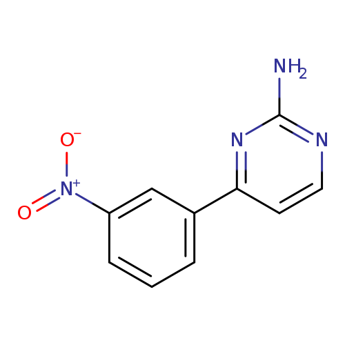 Nc1nccc(n1)c1cccc(c1)[N+](=O)[O-]