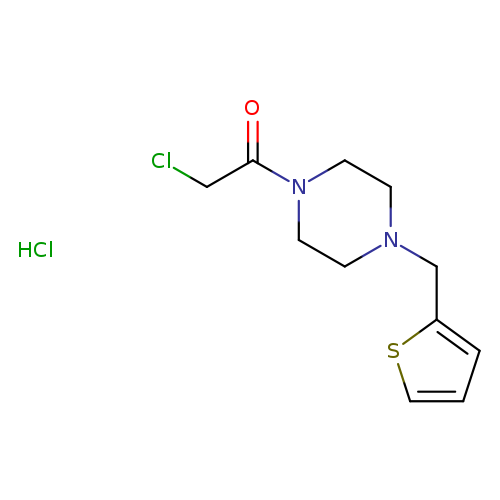 ClCC(=O)N1CCN(CC1)Cc1cccs1.Cl