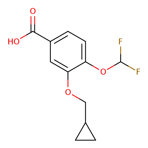 FC(Oc1ccc(cc1OCC1CC1)C(=O)O)F