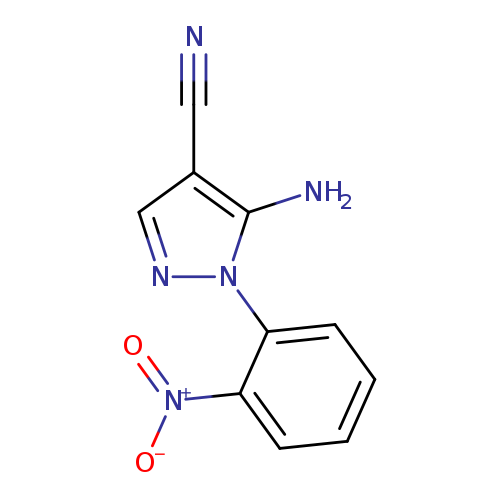 N#Cc1cnn(c1N)c1ccccc1[N+](=O)[O-]