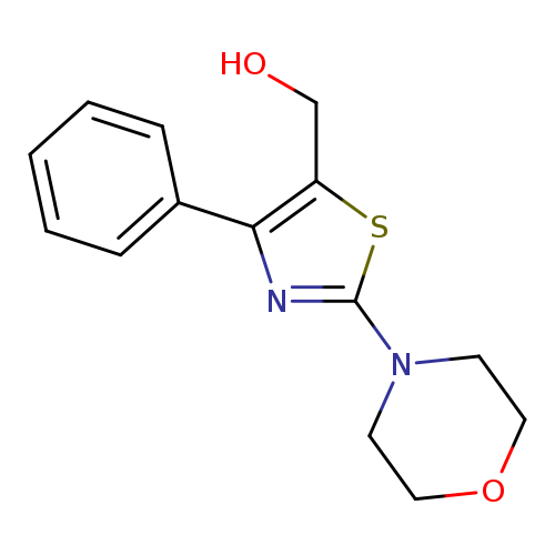 OCc1sc(nc1c1ccccc1)N1CCOCC1