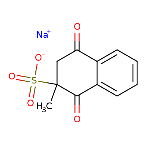 O=C1CC(C)(C(=O)c2c1cccc2)S(=O)(=O)[O-].[Na+]