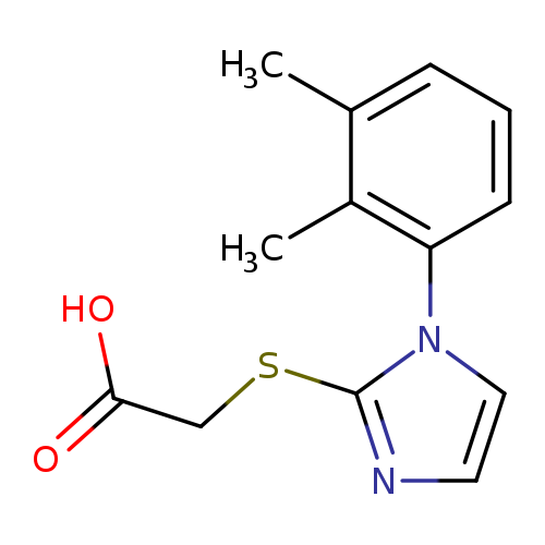 OC(=O)CSc1nccn1c1cccc(c1C)C