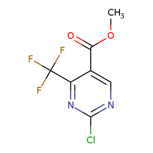 COC(=O)c1cnc(nc1C(F)(F)F)Cl