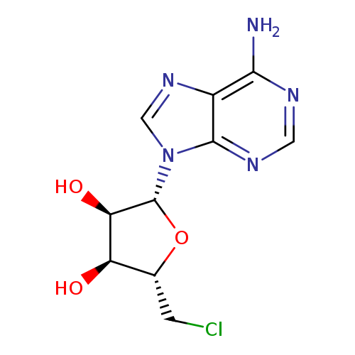 ClC[C@H]1O[C@H]([C@@H]([C@@H]1O)O)n1cnc2c1ncnc2N
