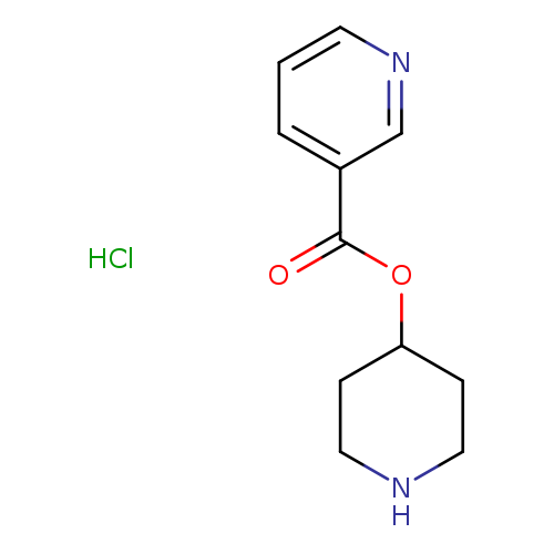 O=C(c1cccnc1)OC1CCNCC1.Cl