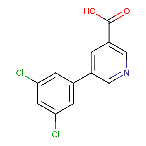 Clc1cc(Cl)cc(c1)c1cncc(c1)C(=O)O