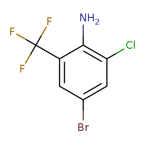 Brc1cc(Cl)c(c(c1)C(F)(F)F)N