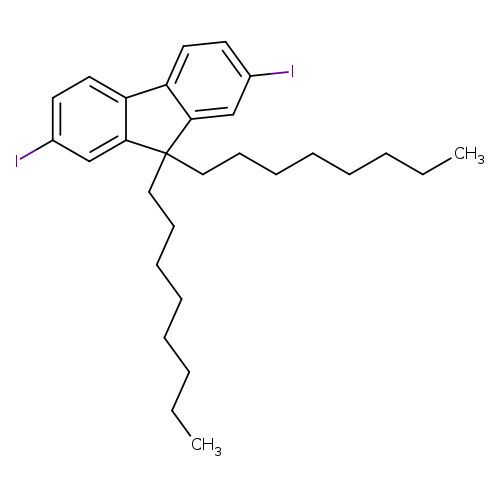 CCCCCCCCC1(CCCCCCCC)c2cc(I)ccc2c2c1cc(I)cc2