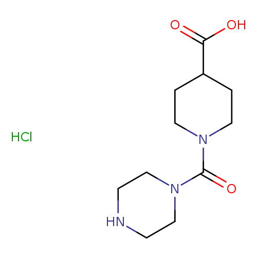 O=C(N1CCNCC1)N1CCC(CC1)C(=O)O.Cl