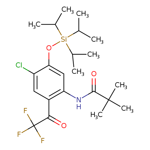 Clc1cc(c(cc1O[Si](C(C)C)(C(C)C)C(C)C)NC(=O)C(C)(C)C)C(=O)C(F)(F)F