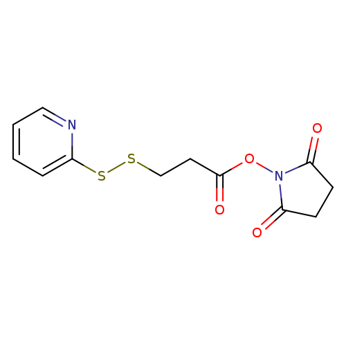 O=C(ON1C(=O)CCC1=O)CCSSc1ccccn1