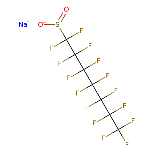 [O-]S(=O)C(C(C(C(C(C(C(F)(F)F)(F)F)(F)F)(F)F)(F)F)(F)F)(F)F.[Na+]