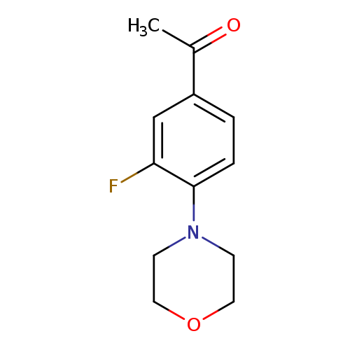 Fc1cc(ccc1N1CCOCC1)C(=O)C