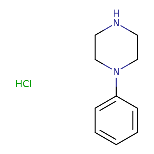 N1CCN(CC1)c1ccccc1.Cl