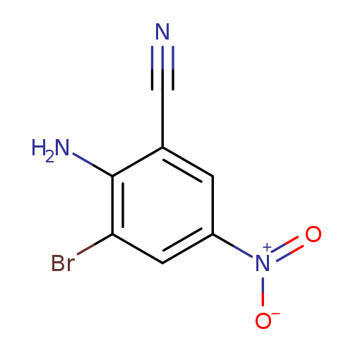 N#Cc1cc(cc(c1N)Br)[N+](=O)[O-]