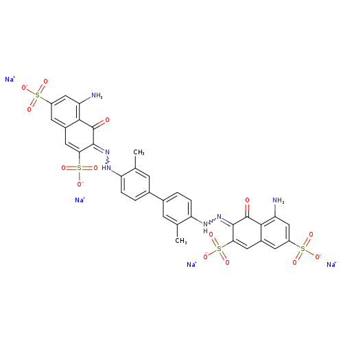 Cc1cc(ccc1NN=C1C(=O)c2c(N)cc(cc2C=C1S(=O)(=O)[O-])S(=O)(=O)[O-])c1ccc(c(c1)C)NN=C1C(=O)c2c(N)cc(cc2C=C1S(=O)(=O)[O-])S(=O)(=O)[O-].[Na+].[Na+].[Na+].[Na+]