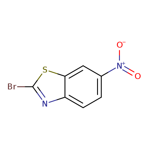 Brc1nc2c(s1)cc(cc2)[N+](=O)[O-]