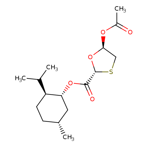 C[C@@H]1CC[C@H]([C@@H](C1)OC(=O)[C@H]1SC[C@@H](O1)OC(=O)C)C(C)C