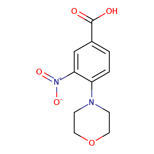 [O-][N+](=O)c1cc(ccc1N1CCOCC1)C(=O)O