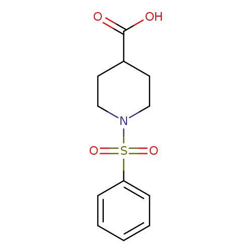 OC(=O)C1CCN(CC1)S(=O)(=O)c1ccccc1