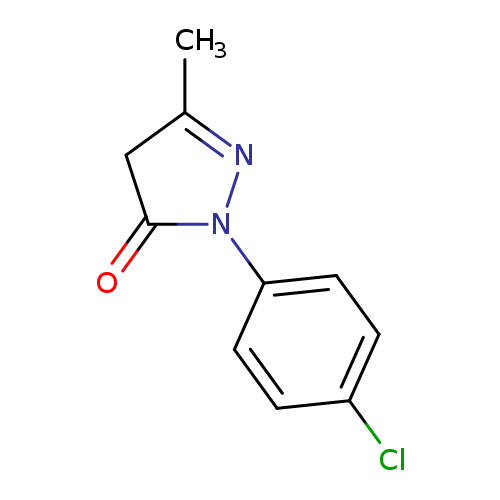 O=C1CC(=NN1c1ccc(cc1)Cl)C