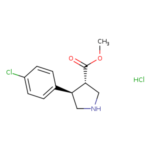COC(=O)[C@@H]1CNC[C@H]1c1ccc(cc1)Cl.Cl