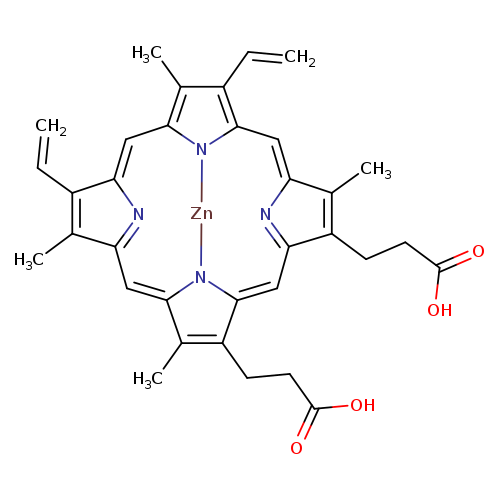 C=CC1=C(C)C2=N/C/1=Cc1c(C)c(c3n1[Zn]n1/c(=C2)/c(C)c(/c/1=C/C1=N/C(=C3)/C(=C1CCC(=O)O)C)CCC(=O)O)C=C