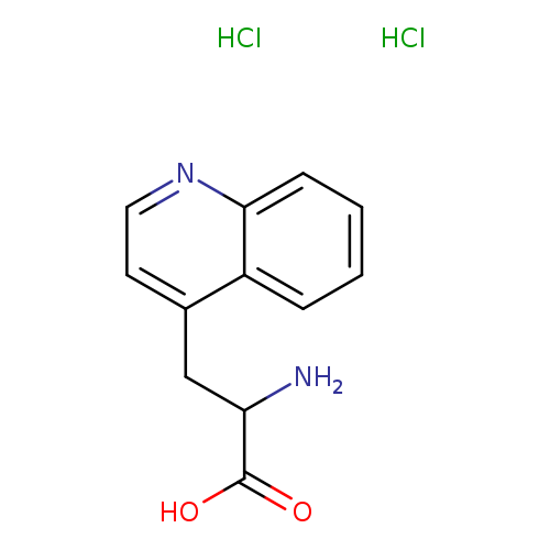 OC(=O)C(Cc1ccnc2c1cccc2)N.Cl.Cl