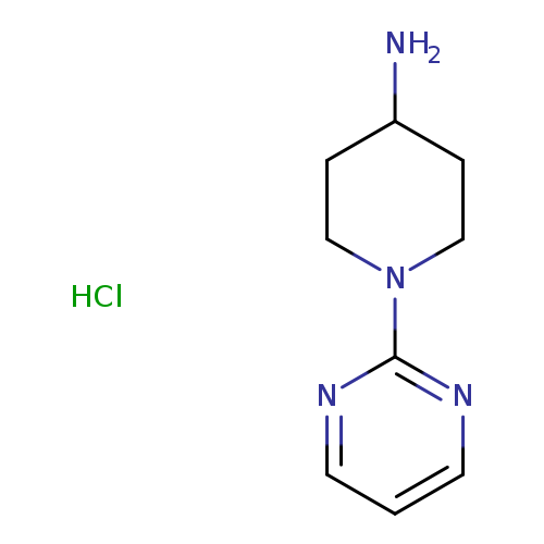 NC1CCN(CC1)c1ncccn1.Cl