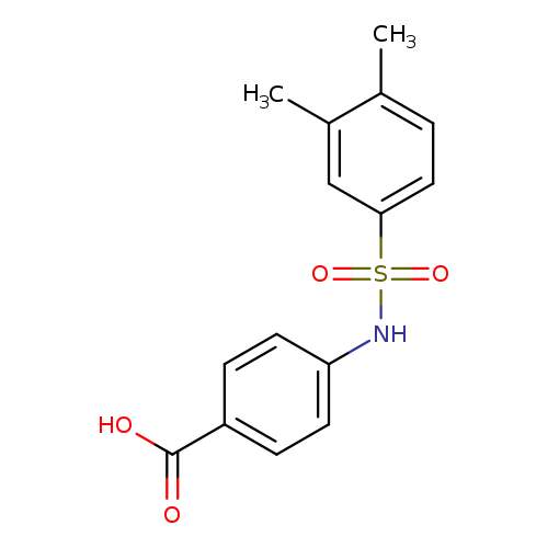 OC(=O)c1ccc(cc1)NS(=O)(=O)c1ccc(c(c1)C)C
