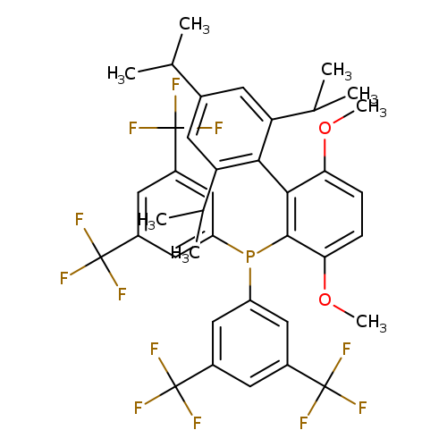 COc1ccc(c(c1P(c1cc(cc(c1)C(F)(F)F)C(F)(F)F)c1cc(cc(c1)C(F)(F)F)C(F)(F)F)c1c(cc(cc1C(C)C)C(C)C)C(C)C)OC