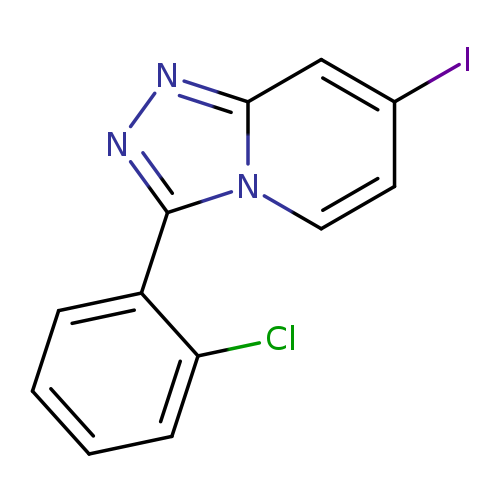 Ic1ccn2c(c1)nnc2c1ccccc1Cl