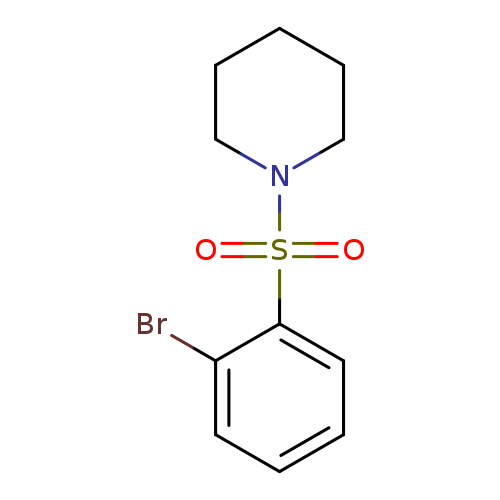 Brc1ccccc1S(=O)(=O)N1CCCCC1