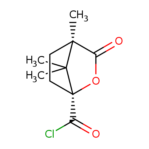 ClC(=O)[C@@]12CC[C@](C2(C)C)(C(=O)O1)C