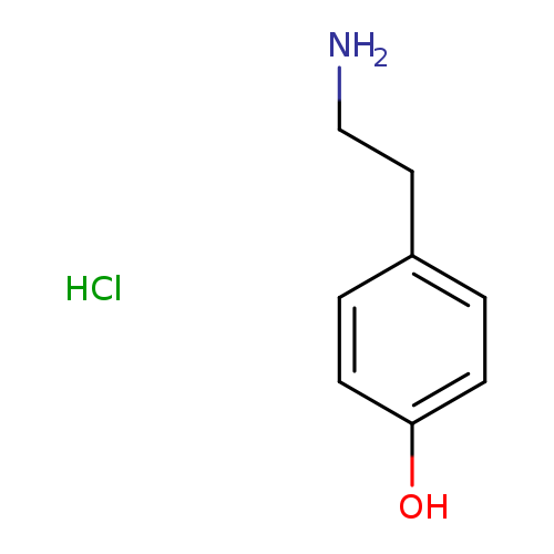 NCCc1ccc(cc1)O.Cl