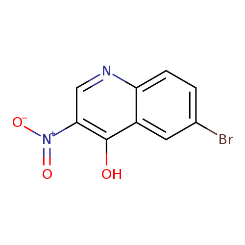 Brc1ccc2c(c1)c(O)c(cn2)[N+](=O)[O-]