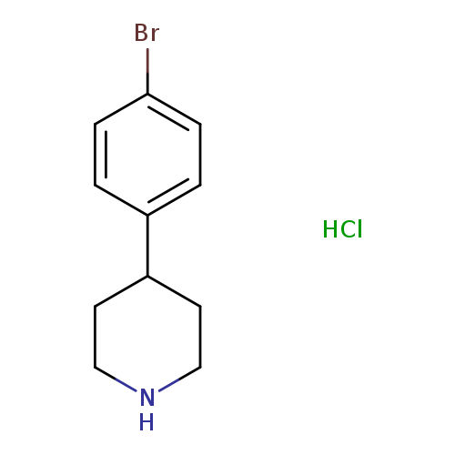 Brc1ccc(cc1)C1CCNCC1.Cl