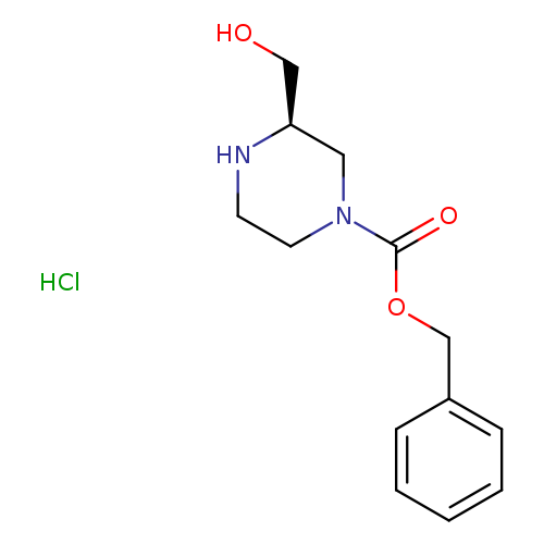 OC[C@@H]1NCCN(C1)C(=O)OCc1ccccc1.Cl
