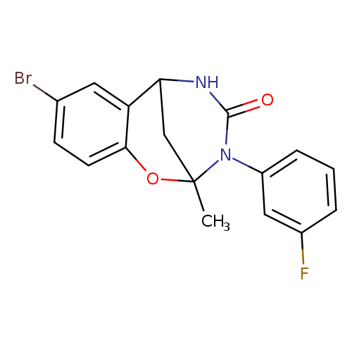 Brc1ccc2c(c1)C1NC(=O)N(C(O2)(C1)C)c1cccc(c1)F