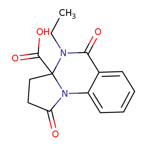 CCN1C(=O)c2ccccc2N2C1(CCC2=O)C(=O)O