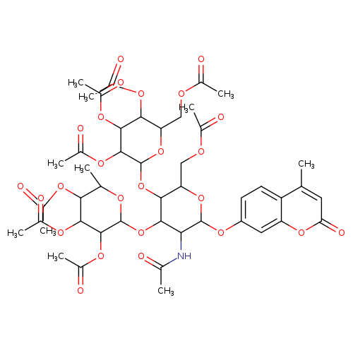 CC(=O)OCC1OC(Oc2ccc3c(c2)oc(=O)cc3C)C(C(C1OC1OC(COC(=O)C)C(C(C1OC(=O)C)OC(=O)C)OC(=O)C)OC1OC(C)C(C(C1OC(=O)C)OC(=O)C)OC(=O)C)NC(=O)C