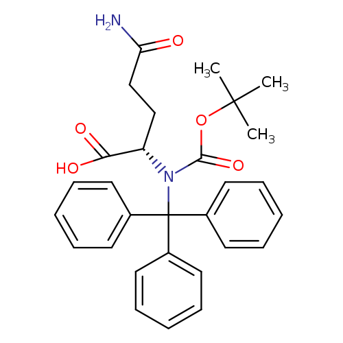 O=C(N(C(c1ccccc1)(c1ccccc1)c1ccccc1)[C@H](C(=O)O)CCC(=O)N)OC(C)(C)C