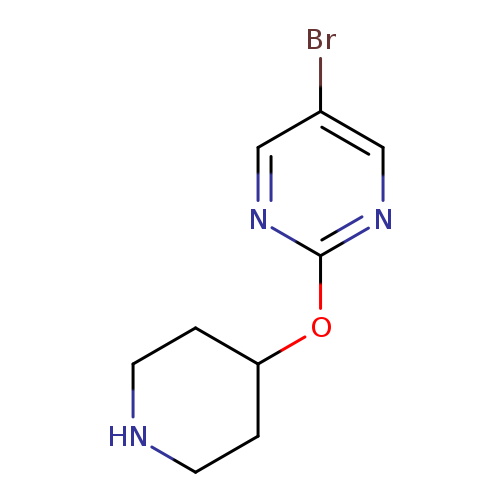 Brc1cnc(nc1)OC1CCNCC1