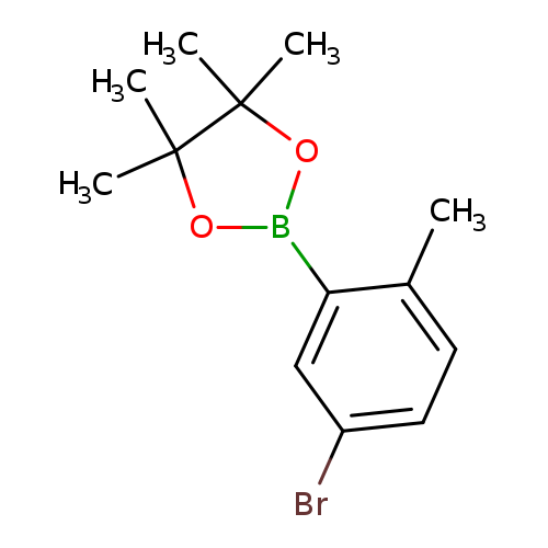 CC1(C)OB(OC1(C)C)c1cc(Br)ccc1C