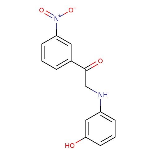 O=[N+](C1=CC(C(CNC2=CC=CC(O)=C2)=O)=CC=C1)[O-]