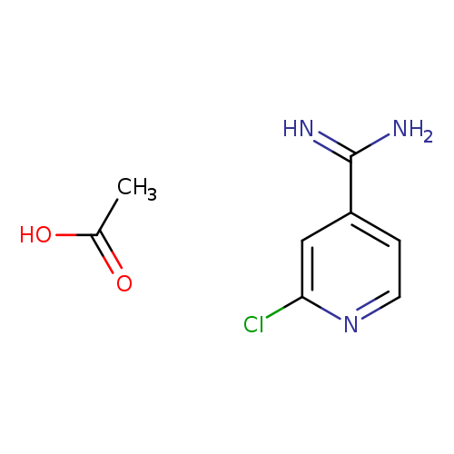 Clc1nccc(c1)C(=N)N.CC(=O)O